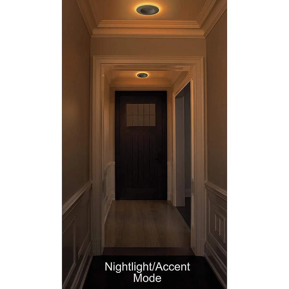 4 in. Color Selectable CCT Integrated LED Recessed Light Trim with Night Light Feature 625 Lumens Dimmable by Commercial Electric 4 4 in. Color Selectable CCT Integrated LED Recessed Light Trim with Night Light Feature 625 Lumens Dimmable by Commercial Electric - Image 2