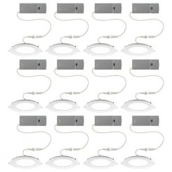 Ultra Slim 6 in. Canless Color Selectable CCT Integrated LED Recessed Light Trim Downlight 900 Lumens (12-Pack) by Commercial Electric