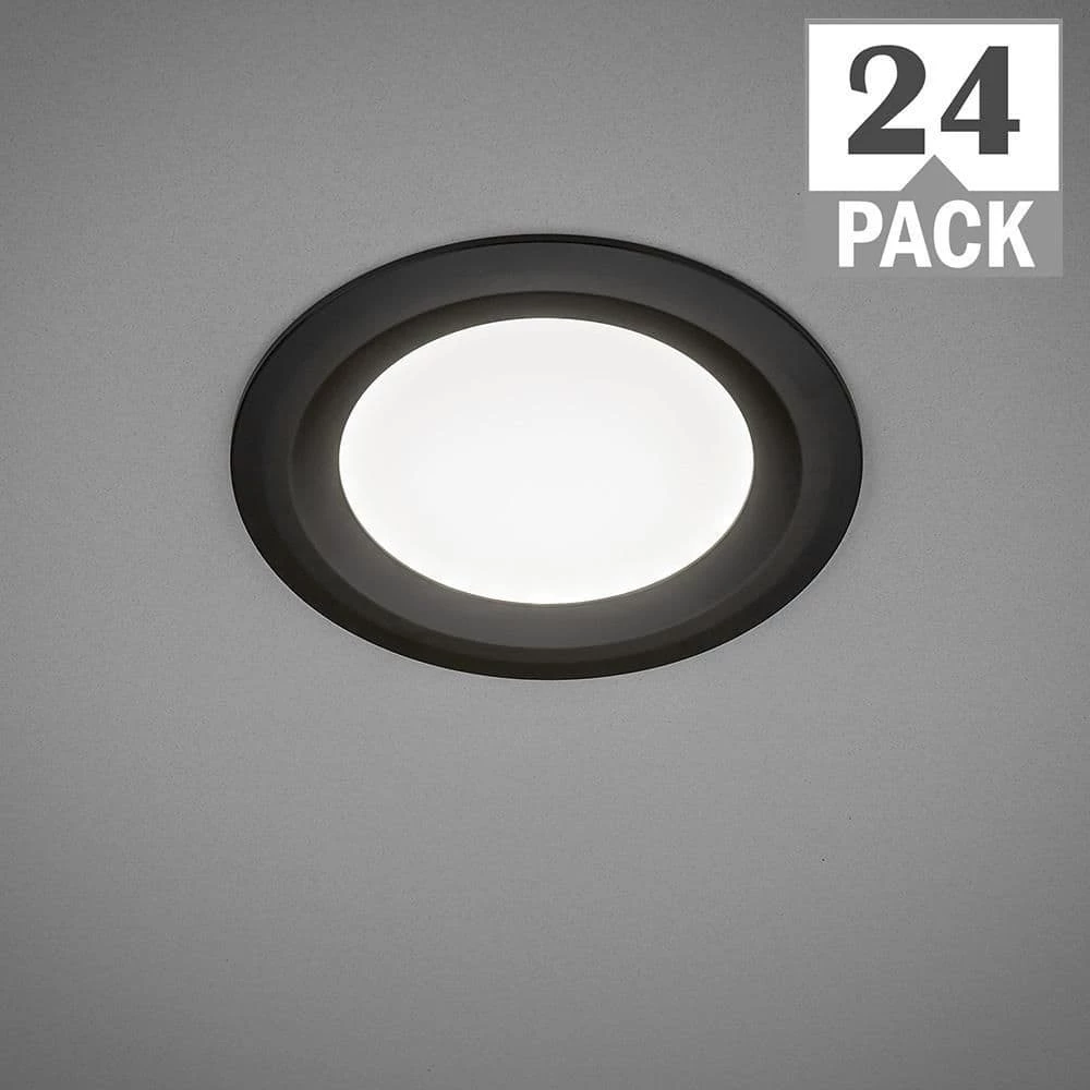 Ultra Slim 6 in. Canless 3000K Adjustable Color Temperatures Integrated LED Recessed Light w/Black Trim Kit (24-Pack) by Commercial Electric 11 Ultra Slim 6 in. Canless 3000K Adjustable Color Temperatures Integrated LED Recessed Light w/Black Trim Kit (24-Pack) by Commercial Electric - Image 9
