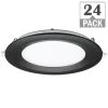 Ultra Slim 6 in. Canless 3000K Adjustable Color Temperatures Integrated LED Recessed Light w/Black Trim Kit (24-Pack) by Commercial Electric -OCTO LIGHTS Shop commercial electric recessed lighting trims 53807101ablk24p 64 1000