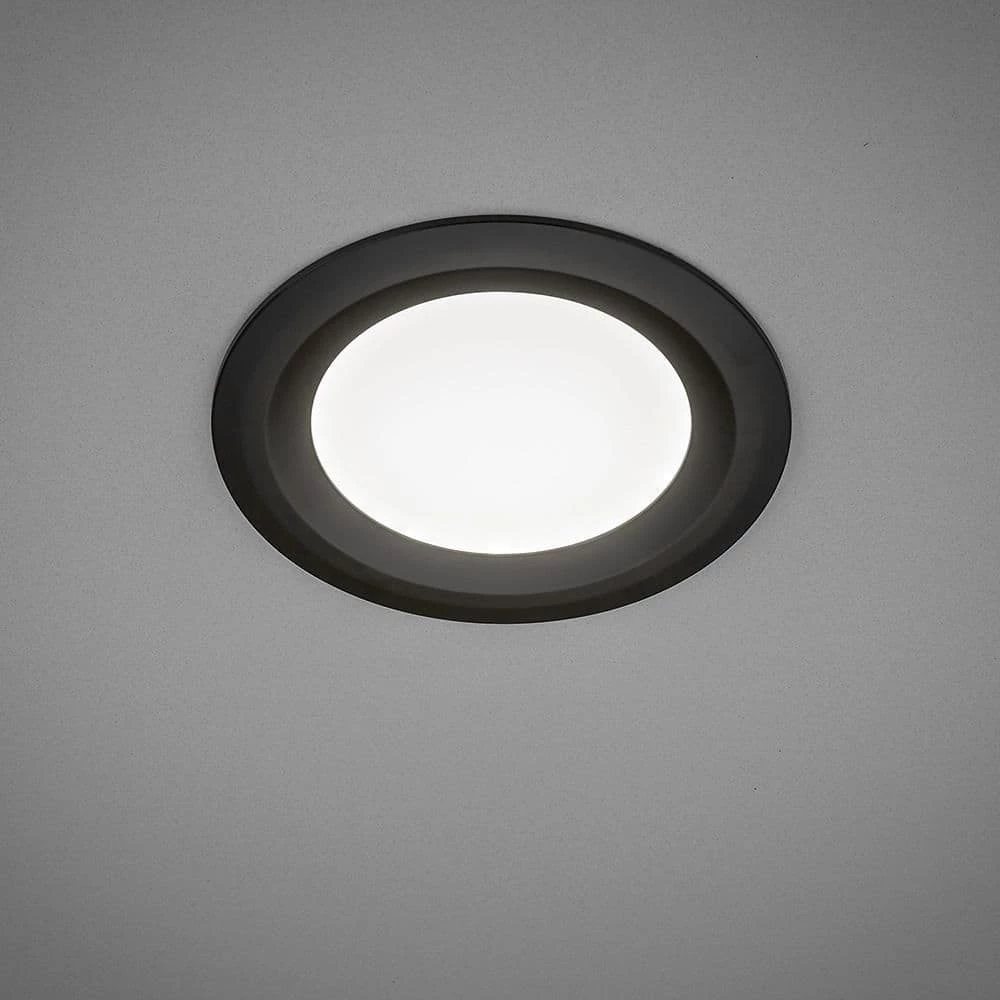 Ultra Slim 6 in. Canless 3000K Adjustable Color Temperatures Integrated LED Recessed Light w/Black Trim Kit (24-Pack) by Commercial Electric 4 Ultra Slim 6 in. Canless 3000K Adjustable Color Temperatures Integrated LED Recessed Light w/Black Trim Kit (24-Pack) by Commercial Electric - Image 2