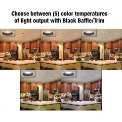 6 in. Selectable Integrated LED Recessed Trim Downlight 30 Configurations in 1 Fixture High Ceiling Output T20 Compliant by Commercial Electric -OCTO LIGHTS Shop commercial electric recessed lighting trims 53820101 66 1000