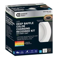 4 in. Canless Adjustable Color Temperature Integrated LED Recessed Light Trim w/ Night Light Reduces Eye Glare (24-Pack) by Commercial Electric -OCTO LIGHTS Shop commercial electric recessed lighting trims 53822101 24pk 76 1000