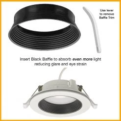 4 in. Canless Color Selectable Integrated LED Recessed Light Trim w/ Night Light Reduces Eye Glare 650 Lumens (4-Pack) by Commercial Electric -OCTO LIGHTS Shop commercial electric recessed lighting trims 53822101 4pk 1d 1000