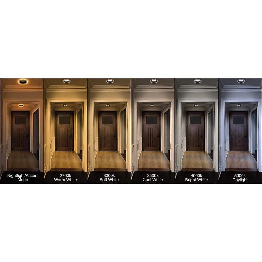 6 in. Canless Adjustable Color Temperature Integrated LED Recessed Light Trim w/ Night Light Reduces Eye Glare (24-Pack) by Commercial Electric 12 6 in. Canless Adjustable Color Temperature Integrated LED Recessed Light Trim w/ Night Light Reduces Eye Glare (24-Pack) by Commercial Electric - Image 10