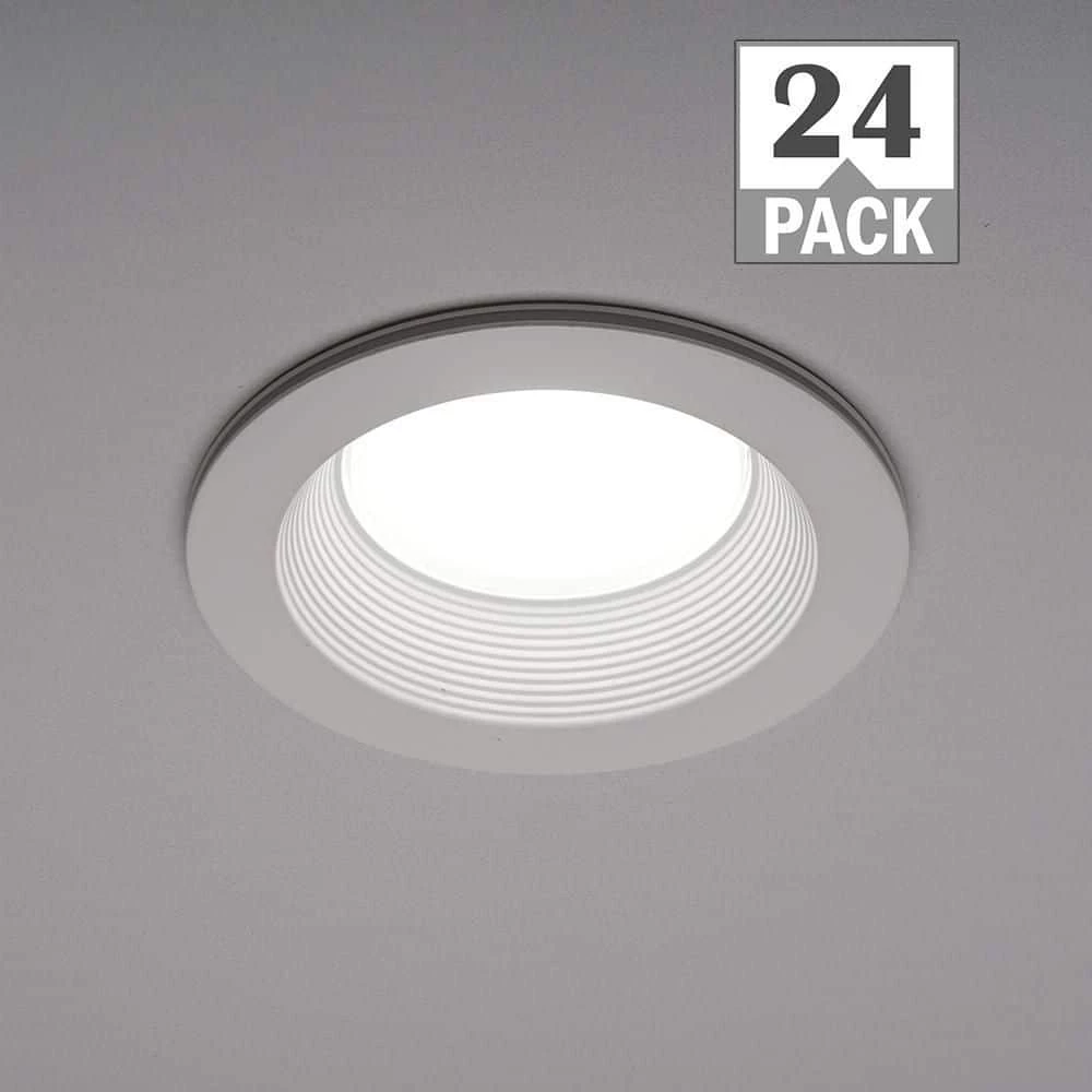 6 in. Canless Adjustable Color Temperature Integrated LED Recessed Light Trim w/ Night Light Reduces Eye Glare (24-Pack) by Commercial Electric 14 6 in. Canless Adjustable Color Temperature Integrated LED Recessed Light Trim w/ Night Light Reduces Eye Glare (24-Pack) by Commercial Electric - Image 12