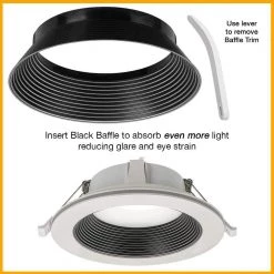 6 in. Canless Color Selectable Integrated LED Recessed Light Trim w/ Night Light Reduces Eye Glare 900 Lumens (8-Pack) by Commercial Electric -OCTO LIGHTS Shop commercial electric recessed lighting trims 53823101 8pk 1d 1000