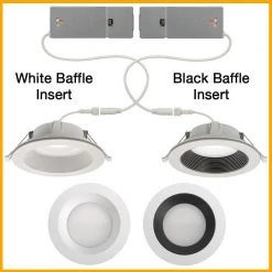 6 in. Canless Color Selectable Integrated LED Recessed Light Trim w/ Night Light Reduces Eye Glare 900 Lumens (8-Pack) by Commercial Electric -OCTO LIGHTS Shop commercial electric recessed lighting trims 53823101 8pk 44 1000