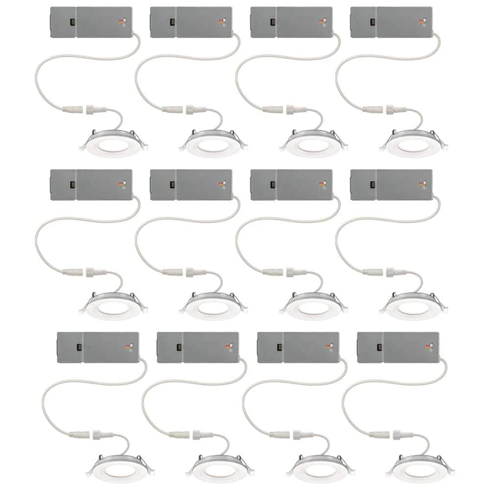 Ultra Slim 3 in. Color Selectable CCT Canless Integrated LED Recessed Light Trim with Night Light Feature (12-Pack) by Commercial Electric 3 Ultra Slim 3 in. Color Selectable CCT Canless Integrated LED Recessed Light Trim with Night Light Feature (12-Pack) by Commercial Electric