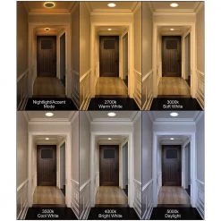 Ultra Slim 4 in. Color Selectable CCT Canless Integrated LED Recessed Light Trim with Night Light Feature (12-Pack) by Commercial Electric -OCTO LIGHTS Shop commercial electric recessed lighting trims 53827101 12pk 1f 1000