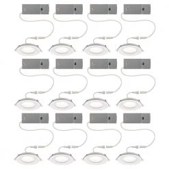 Ultra Slim 4 in. Color Selectable CCT Canless Integrated LED Recessed Light Trim with Night Light Feature (12-Pack) by Commercial Electric -OCTO LIGHTS Shop commercial electric recessed lighting trims 53827101 12pk fa 1000