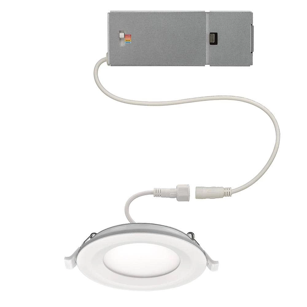 Ultra Slim 4 in. Canless Selectable CCT Integrated LED Recessed Light Trim with Night Light Feature 650 Lumens (24-Pack) by Commercial Electric 4 Ultra Slim 4 in. Canless Selectable CCT Integrated LED Recessed Light Trim with Night Light Feature 650 Lumens (24-Pack) by Commercial Electric - Image 2