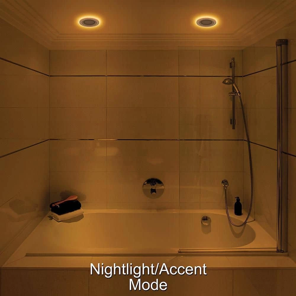 Ultra Slim 4 in. Canless Selectable CCT Integrated LED Recessed Light Trim with Night Light Feature 650 Lumens (4-Pack) by Commercial Electric 4 Ultra Slim 4 in. Canless Selectable CCT Integrated LED Recessed Light Trim with Night Light Feature 650 Lumens (4-Pack) by Commercial Electric - Image 2