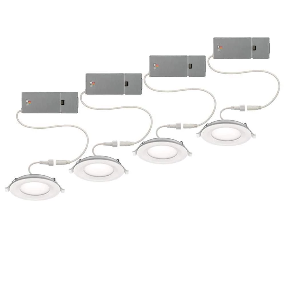 Ultra Slim 4 in. Canless Selectable CCT Integrated LED Recessed Light Trim with Night Light Feature 650 Lumens (4-Pack) by Commercial Electric 13 Ultra Slim 4 in. Canless Selectable CCT Integrated LED Recessed Light Trim with Night Light Feature 650 Lumens (4-Pack) by Commercial Electric - Image 11
