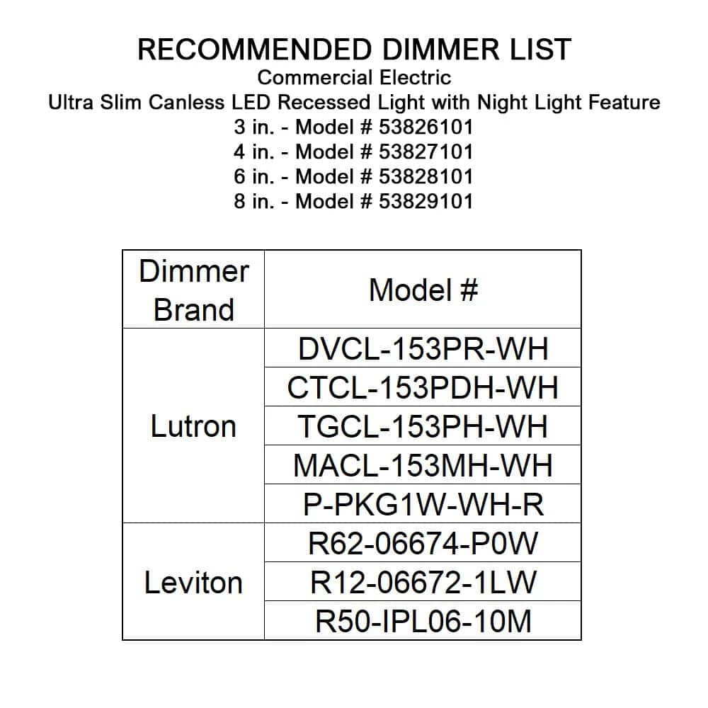 Ultra Slim 6 in. Color Selectable CCT Canless Integrated LED Recessed Light Trim with Night Light Feature (12-Pack) by Commercial Electric 12 Ultra Slim 6 in. Color Selectable CCT Canless Integrated LED Recessed Light Trim with Night Light Feature (12-Pack) by Commercial Electric - Image 10
