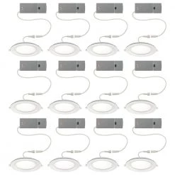 Ultra Slim 6 in. Color Selectable CCT Canless Integrated LED Recessed Light Trim with Night Light Feature (12-Pack) by Commercial Electric