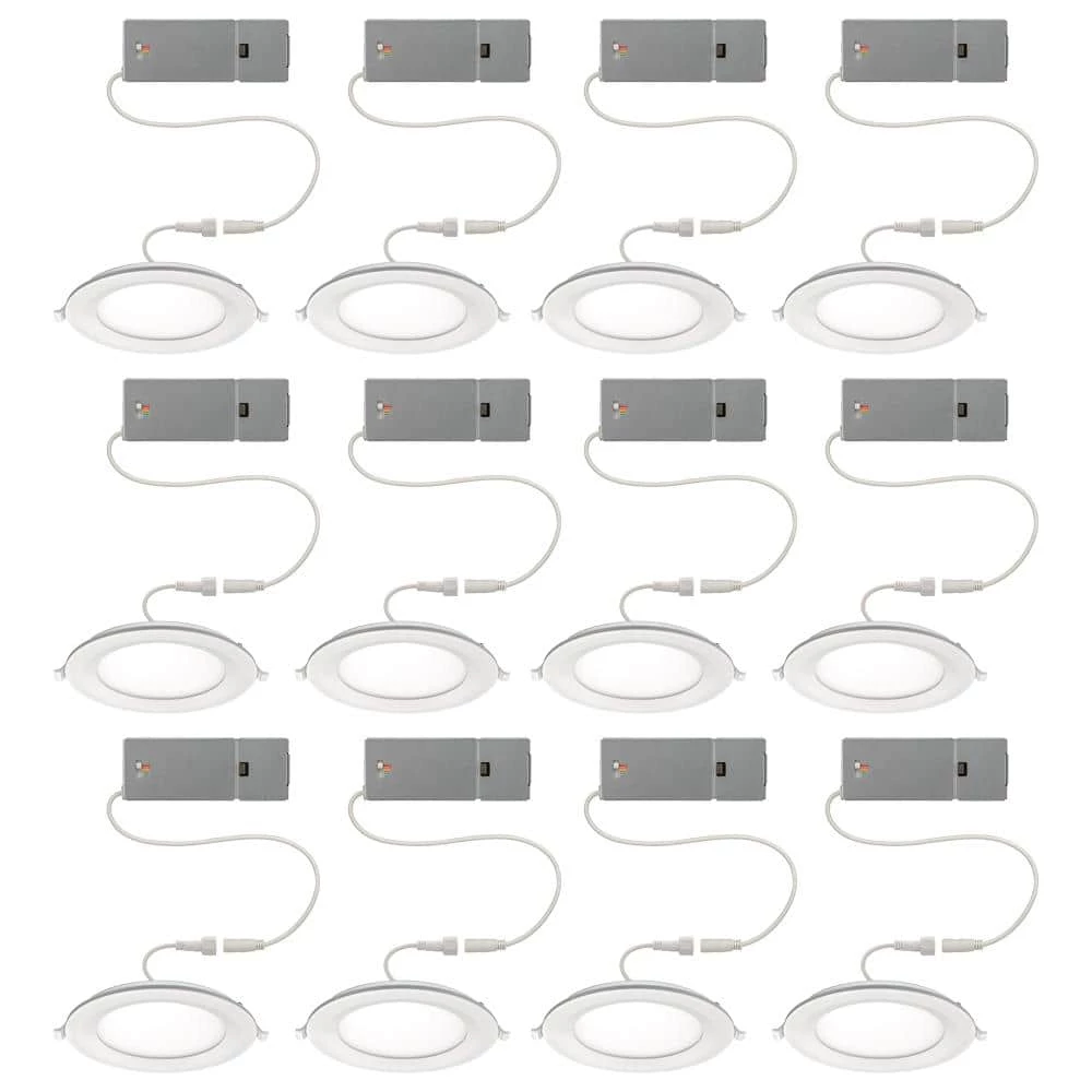 Ultra Slim 6 in. Color Selectable CCT Canless Integrated LED Recessed Light Trim with Night Light Feature (12-Pack) by Commercial Electric 3 Ultra Slim 6 in. Color Selectable CCT Canless Integrated LED Recessed Light Trim with Night Light Feature (12-Pack) by Commercial Electric