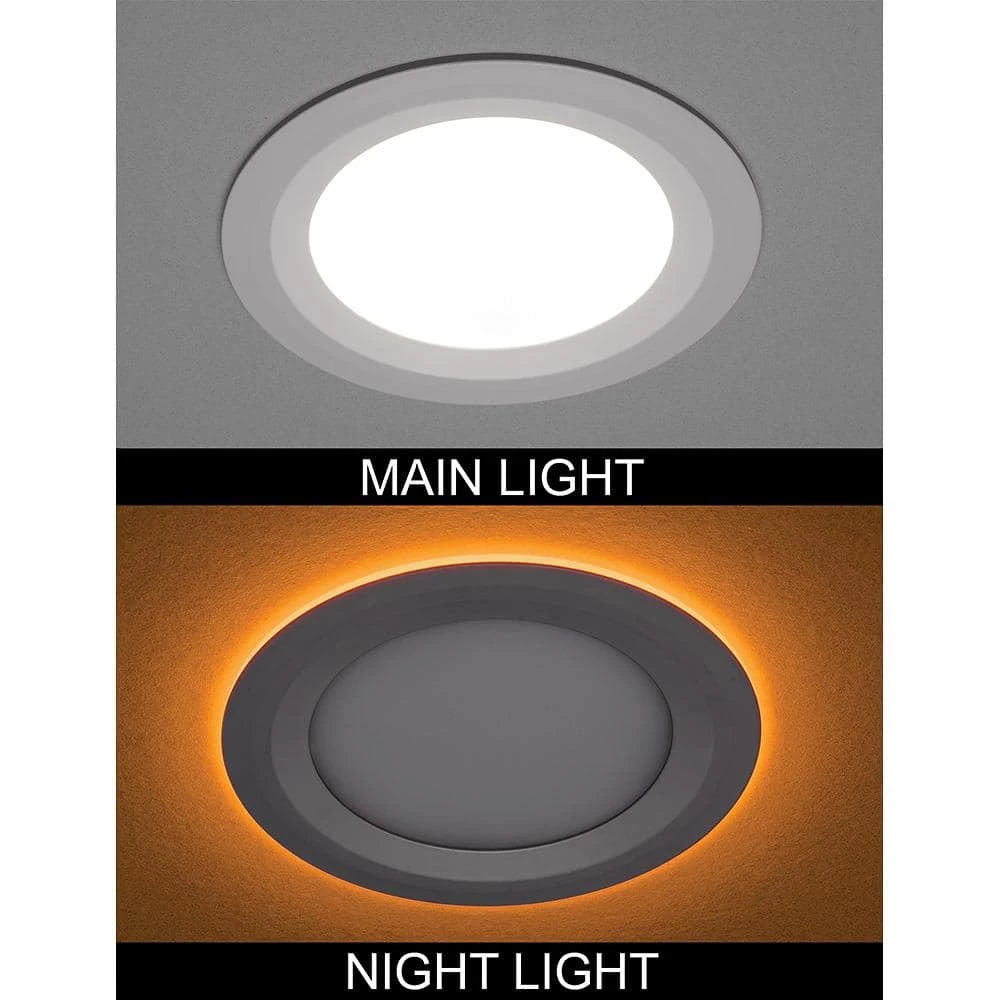 Ultra Slim 6 in. Color Selectable CCT Canless Integrated LED Recessed Light Trim with Night Light Feature (12-Pack) by Commercial Electric 4 Ultra Slim 6 in. Color Selectable CCT Canless Integrated LED Recessed Light Trim with Night Light Feature (12-Pack) by Commercial Electric - Image 2