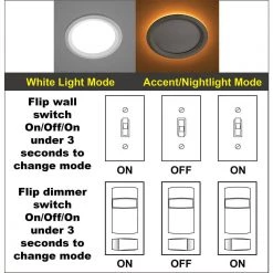 Ultra Slim 8 in. Color Selectable CCT Canless Integrated LED Recessed Light Trim with Night Light Feature (12-Pack) by Commercial Electric -OCTO LIGHTS Shop commercial electric recessed lighting trims 53829101 12pk 4f 1000