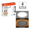 Ultra Slim 8 in. Canless Selectable CCT Integrated LED Recessed Light Trim with Night Light Feature 1800 Lumens (4-Pack) by Commercial Electric -OCTO LIGHTS Shop commercial electric recessed lighting trims 53829101 4pk 64 1000