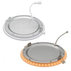 Ultra Slim 8 in. Canless Selectable CCT Integrated LED Recessed Light Trim with Night Light Feature 1800 Lumens by Commercial Electric -OCTO LIGHTS Shop commercial electric recessed lighting trims 53829101 77 1000