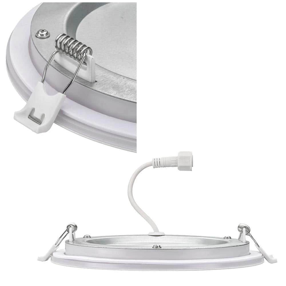 Ultra Slim 8 in. Canless Selectable CCT Integrated LED Recessed Light Trim with Night Light Feature 1800 Lumens (8-Pack) by Commercial Electric 6 Ultra Slim 8 in. Canless Selectable CCT Integrated LED Recessed Light Trim with Night Light Feature 1800 Lumens (8-Pack) by Commercial Electric - Image 4