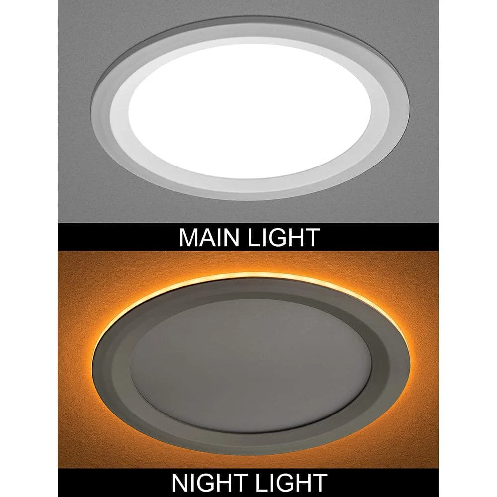 Ultra Slim 8 in. Canless Selectable CCT Integrated LED Recessed Light Trim with Night Light Feature 1800 Lumens (8-Pack) by Commercial Electric 4 Ultra Slim 8 in. Canless Selectable CCT Integrated LED Recessed Light Trim with Night Light Feature 1800 Lumens (8-Pack) by Commercial Electric - Image 2