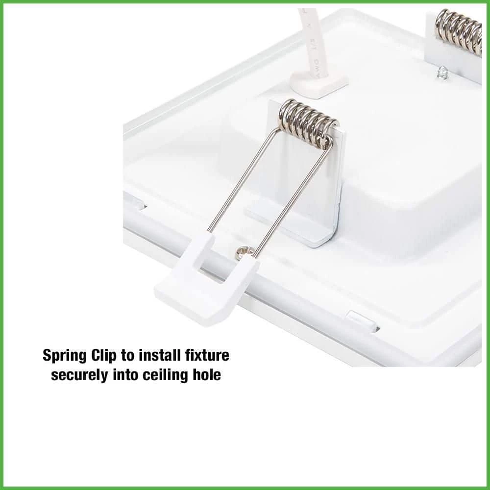 Ultra Slim 4 in. Square Canless Adjust Color Temp Integrated LED Recessed Light w/ Night Light and Black Trim Option by Commercial Electric 9 Ultra Slim 4 in. Square Canless Adjust Color Temp Integrated LED Recessed Light w/ Night Light and Black Trim Option by Commercial Electric - Image 7