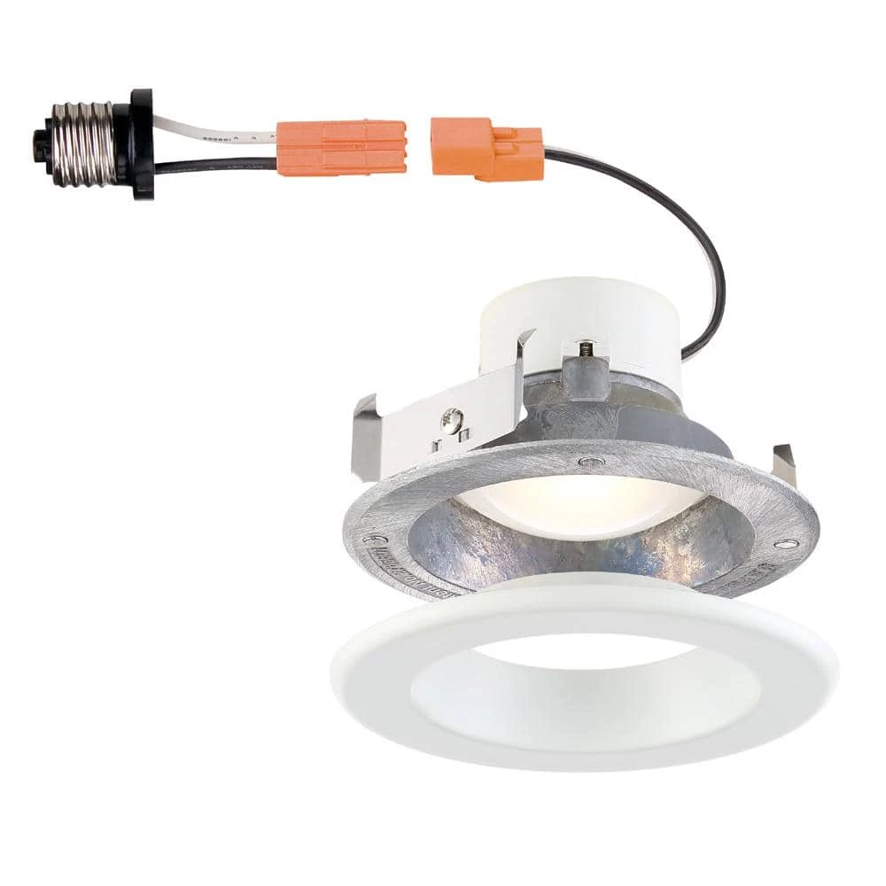 4 in. White Integrated LED Recessed Can Light Trim with Changeable Trim Ring by Commercial Electric 4 4 in. White Integrated LED Recessed Can Light Trim with Changeable Trim Ring by Commercial Electric - Image 2