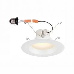 5 in. and 6 in. White Integrated LED High Lumen Recessed Can Light Trim by Commercial Electric