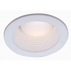 4 in. White Recessed Can Light Baffle Trim by Commercial Electric