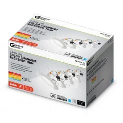 5/6 in. Color Temperature Selectable Integrated LED Recessed Trim (4-Pack) by Commercial Electric -OCTO LIGHTS Shop commercial electric recessed lighting trims ns01da09fr2 259 1f 1000