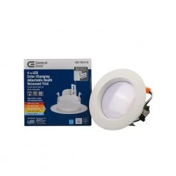 4 in. Selectable Integrated LED Recessed Adjustable Depth Trim by Commercial Electric