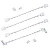 6 in. White Connector Cord LED Strip Light Connector Pack (4 x 6 in. Snap Connectors, 4 Wire Mounting Clips) by Commercial Electric -OCTO LIGHTS Shop commercial electric under cabinet lighting accessories c560011 64 1000