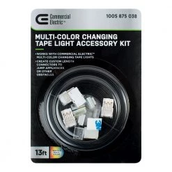 13 ft. Connector Cord LED Strip Light Accessory Pack (RGB+W) (4 Wire-to-Tape Connectors, 6 Wire Mounting Clips) by Commercial Electric -OCTO LIGHTS Shop commercial electric under cabinet lighting accessories c760110 1f 1000