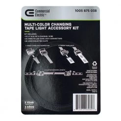 13 ft. Connector Cord LED Strip Light Accessory Pack (RGB+W) (4 Wire-to-Tape Connectors, 6 Wire Mounting Clips) by Commercial Electric -OCTO LIGHTS Shop commercial electric under cabinet lighting accessories c760110 44 1000