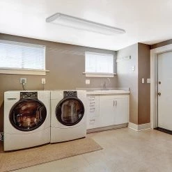 4 ft. High Output 5200 Lumens Integrated LED White Wraparound Light 4000K Bright White 120-277v Multi-Volt Direct Wire by Commercial Electric -OCTO LIGHTS Shop commercial electric wraparound lights 54677641 e1 1000