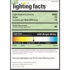 4 ft. High Output 5200 Lumens Integrated LED White Wraparound Light 4000K Bright White 120-277V Energy Star (4-Pack) by Commercial Electric -OCTO LIGHTS Shop commercial electric wraparound lights 54677691 4pk 4f 1000