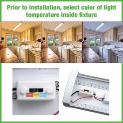 Low Profile 40 in. 2600 Lumens Integrated LED Dimmable White Wraparound Light 3 Color Changing Options Dimmable by Commercial Electric -OCTO LIGHTS Shop commercial electric wraparound lights 56507111 a0 1000