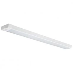 Low Profile 4 ft. 3600 Lumens Integrated LED White Wraparound Light with PIR Motion Sensor 4000K Direct Wire by Commercial Electric