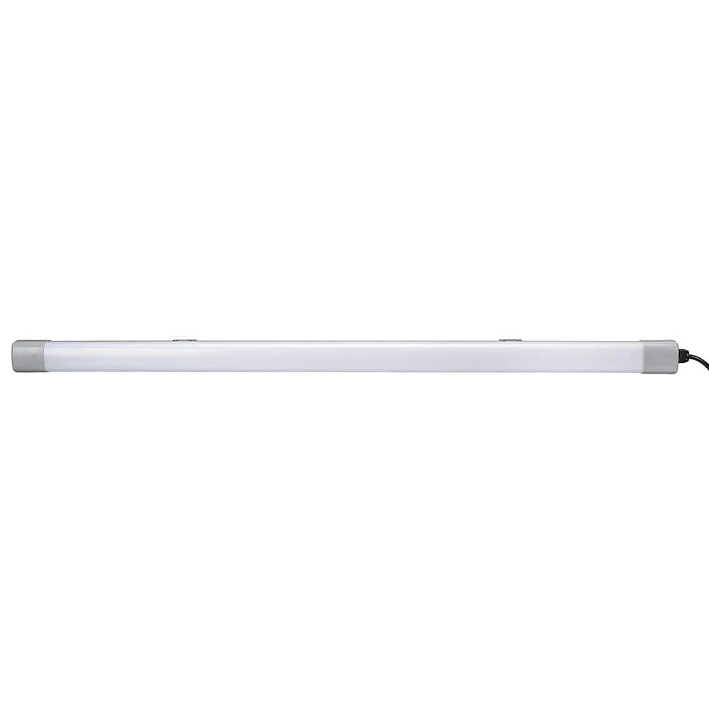 4 ft. 64-Watt Equivalent Integrated LED Gray Vapor Tight Strip Light Fixture Water Tight Plug-in Direct Wire 3600 Lumens by Commercial Electric 12 4 ft. 64-Watt Equivalent Integrated LED Gray Vapor Tight Strip Light Fixture Water Tight Plug-in Direct Wire 3600 Lumens by Commercial Electric - Image 10