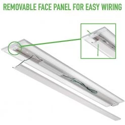 Ultra Low Profile 4 ft. 3200 Lumens Integrated LED Dimmable White Wraparound Light 4000K (4-Pack) by Commercial Electric -OCTO LIGHTS Shop commercial electric wraparound lights 56801141 4pk a0 1000