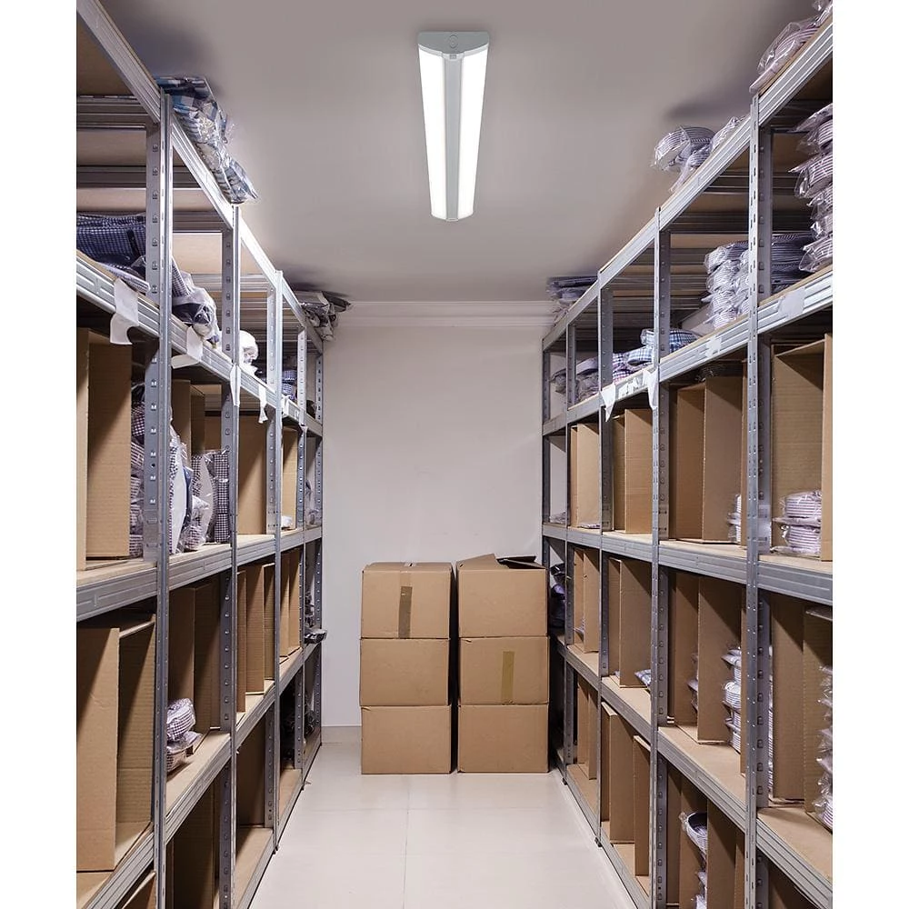Ultra Low Profile 4 ft. High Output 5500 Lumens Integrated LED Dimmable White Wraparound Light 4000K Bright White by Commercial Electric 5 Ultra Low Profile 4 ft. High Output 5500 Lumens Integrated LED Dimmable White Wraparound Light 4000K Bright White by Commercial Electric - Image 3