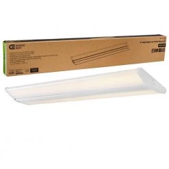 Ultra Low Profile 4 ft. High Output 5500 Lumens Integrated LED Dimmable White Wraparound Light 4000K Bright White by Commercial Electric
