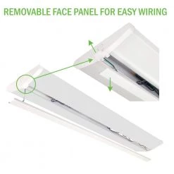 4 ft. High Output 7500 Lumens Integrated LED Dimmable White Wraparound Light 4000K Ultra Low Profile by Commercial Electric -OCTO LIGHTS Shop commercial electric wraparound lights 568031410 a0 1000