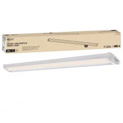 42 in. Low Profile Quick Install Garage Light Laundry Room Basement Integrated LED White Wraparound Light 3400 Lumens by Commercial Electric