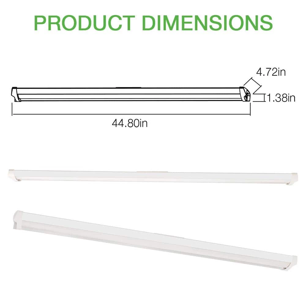 42 in. Low Profile Quick Install Garage Light Laundry Room Basement Integrated LED White Wraparound Light 3400 Lumens by Commercial Electric 8 42 in. Low Profile Quick Install Garage Light Laundry Room Basement Integrated LED White Wraparound Light 3400 Lumens by Commercial Electric - Image 6