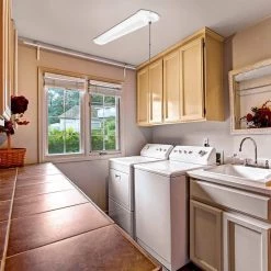 2 ft. 2000 Lumens Integrated LED White Wraparound Light with Pull Chain 4000K Bright White Dimmable by Commercial Electric -OCTO LIGHTS Shop commercial electric wraparound lights 568051410 c3 1000