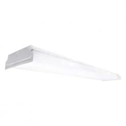 4 ft. 5600 Lumens Square Lens Integrated LED White Wrap Light, 4000K (2-Light) by Commercial Electric