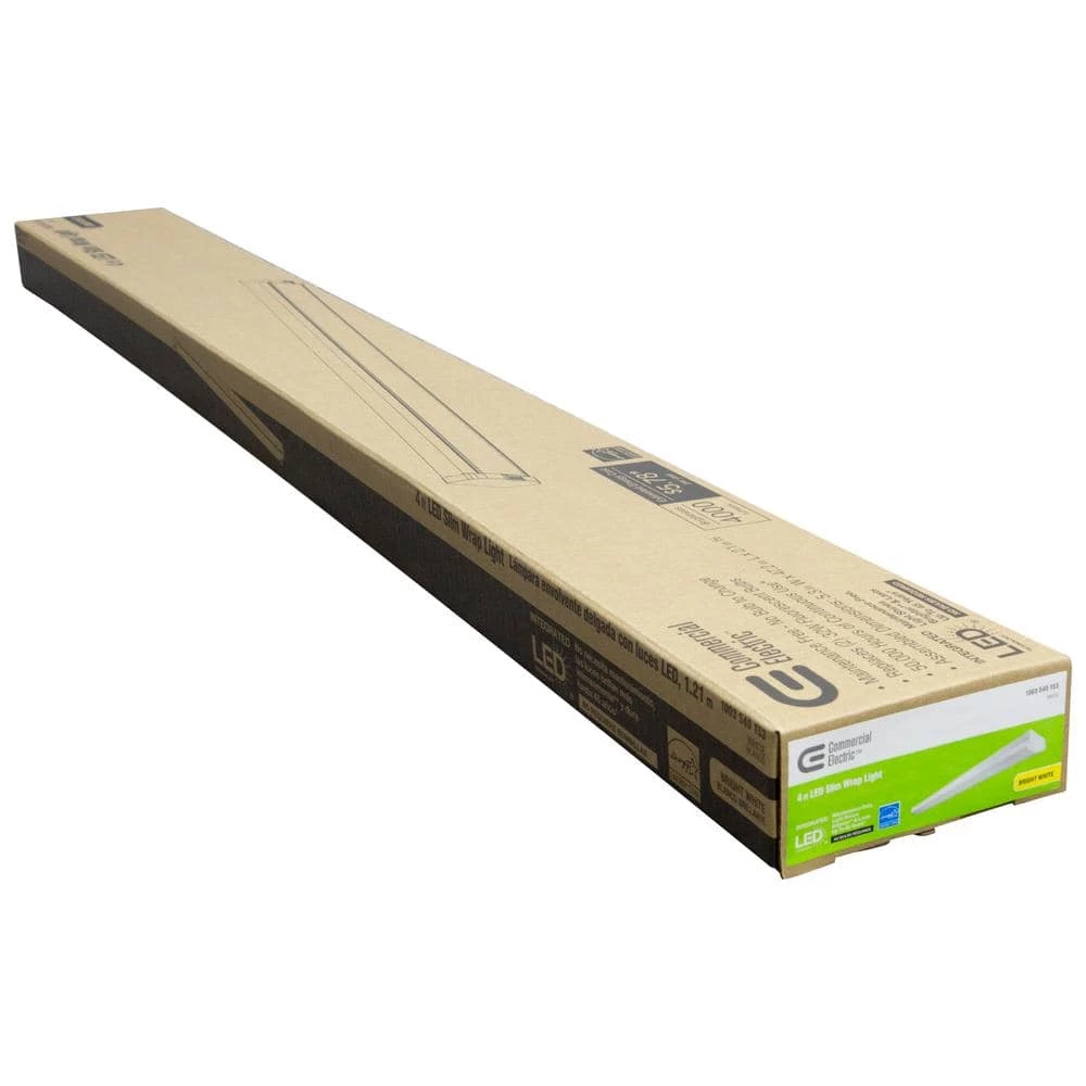 48 in. 4000 Lumens Integrated LED White Wraparound Light 4000K Bright White by Commercial Electric 10 48 in. 4000 Lumens Integrated LED White Wraparound Light 4000K Bright White by Commercial Electric - Image 8